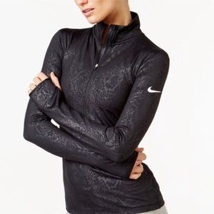 Nike Pro snakeskin print half zip- S